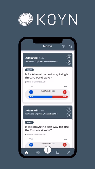 koyn: the opinion network Screenshot 1 - AppWisp.com koyn: the opinion network Screenshot 1 - AppWisp.com
