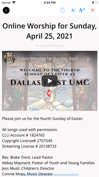 Dallas FUMC Screenshot 2 - AppWisp.com Dallas FUMC Screenshot 2 - AppWisp.com