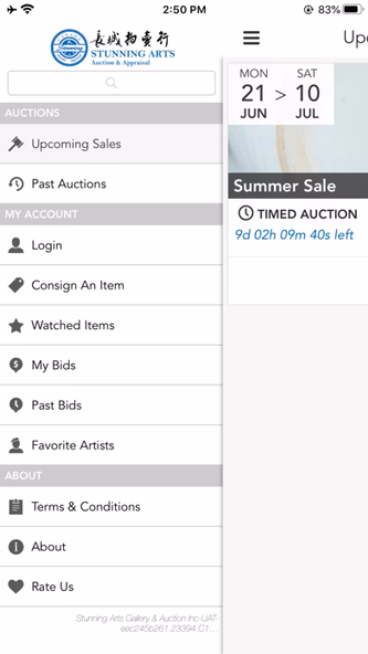 Stunning Arts Auction Mobile Screenshot 2 - AppWisp.com Stunning Arts Auction Mobile Screenshot 2 - AppWisp.com
