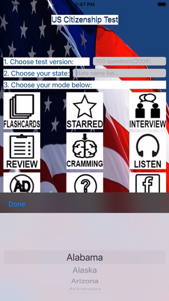 US Citizenship Test 2025 Screenshot 2 - AppWisp.com US Citizenship Test 2025 Screenshot 2 - AppWisp.com