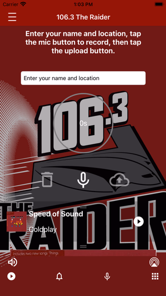 106.3 The Raider Screenshot 4 - AppWisp.com 106.3 The Raider Screenshot 4 - AppWisp.com