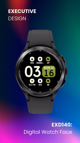 EXD140: Digital Watch Face Screenshot 2 - AppWisp.com