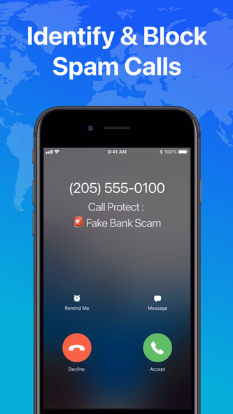Call Protect Spam Call Blocker Screenshot 1 - AppWisp.com