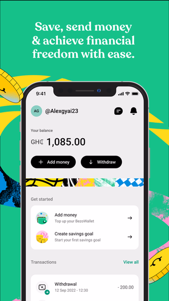 Bezo - Save & Send Money Screenshot 4 - AppWisp.com Bezo - Save & Send Money Screenshot 4 - AppWisp.com