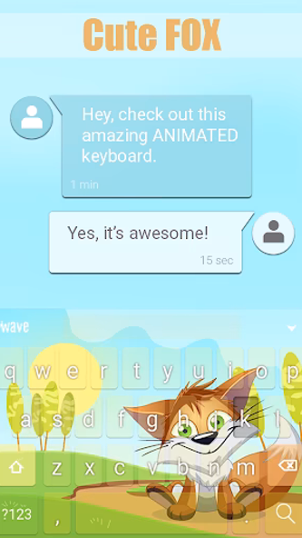 Cute Fox Animated Keyboard Screenshot 3 - AppWisp.com Cute Fox Animated Keyboard Screenshot 3 - AppWisp.com