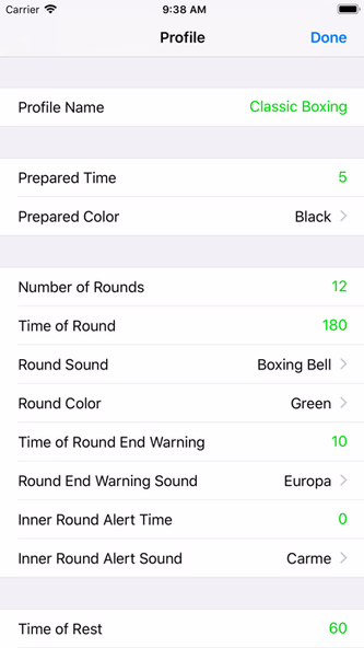 Boxing Interval Timer Screenshot 4 - AppWisp.com Boxing Interval Timer Screenshot 4 - AppWisp.com