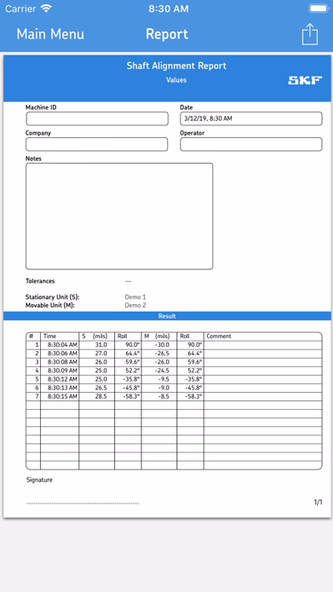 SKF Values Screenshot 2 - AppWisp.com SKF Values Screenshot 2 - AppWisp.com