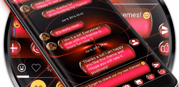 SMS Messages Spheres Red Theme Header - AppWisp.com SMS Messages Spheres Red Theme Header - AppWisp.com
