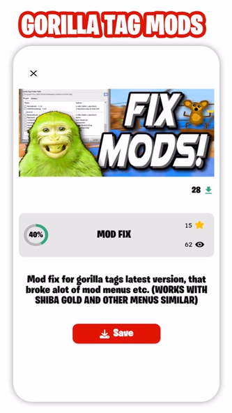 Mods Saver for Gorilla Tag Screenshot 2 - AppWisp.com Mods Saver for Gorilla Tag Screenshot 2 - AppWisp.com