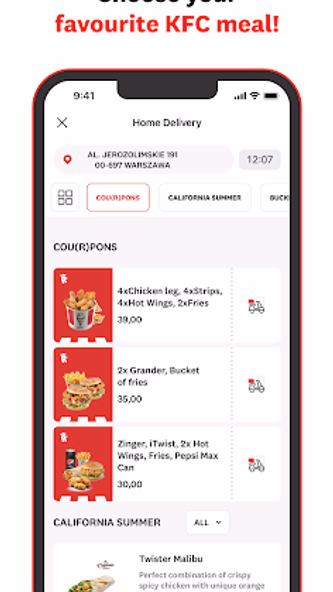 KFC Poland Screenshot 3 - AppWisp.com KFC Poland Screenshot 3 - AppWisp.com