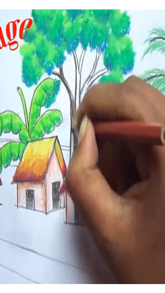 Drawing Scenery Village Screenshot 1 - AppWisp.com Drawing Scenery Village Screenshot 1 - AppWisp.com