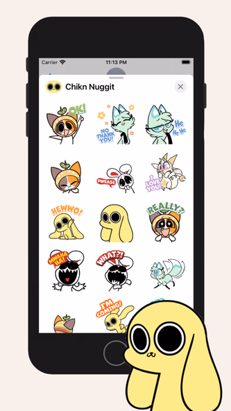Chikn Nuggit Animated Stickers Screenshot 2 - AppWisp.com Chikn Nuggit Animated Stickers Screenshot 2 - AppWisp.com