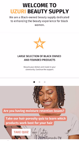 Uzuri Beauty Supply Screenshot 1 - AppWisp.com Uzuri Beauty Supply Screenshot 1 - AppWisp.com
