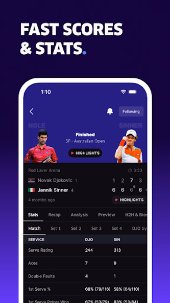 TNNS: Tennis Live Scores Screenshot 2 - AppWisp.com TNNS: Tennis Live Scores Screenshot 2 - AppWisp.com
