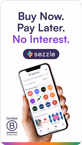 Sezzle - Buy Now, Pay Later Screenshot 1 - AppWisp.com Sezzle - Buy Now, Pay Later Screenshot 1 - AppWisp.com