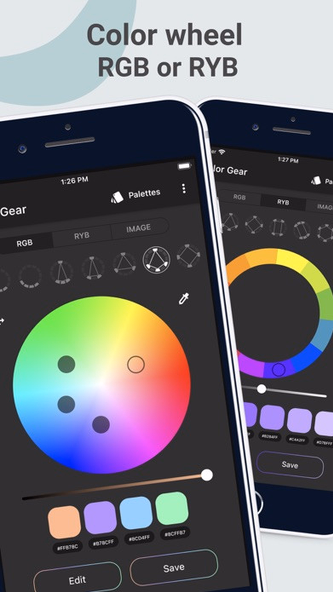 Color Wheel Palette: ColorGear Screenshot 1 - AppWisp.com Color Wheel Palette: ColorGear Screenshot 1 - AppWisp.com