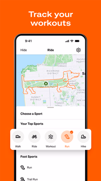 Strava: Run, Bike, Hike Screenshot 1 - AppWisp.com Strava: Run, Bike, Hike Screenshot 1 - AppWisp.com
