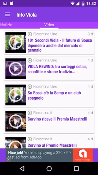 Info Viola - News Fiorentina Screenshot 2 - AppWisp.com Info Viola - News Fiorentina Screenshot 2 - AppWisp.com