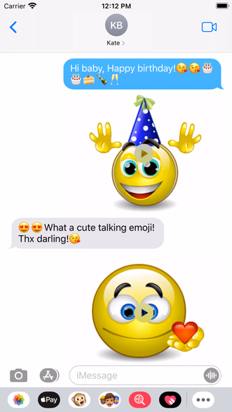 Talking Emojis for Texting Screenshot 1 - AppWisp.com Talking Emojis for Texting Screenshot 1 - AppWisp.com