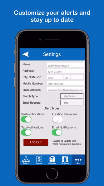 Yale Cleaners Screenshot 4 - AppWisp.com Yale Cleaners Screenshot 4 - AppWisp.com