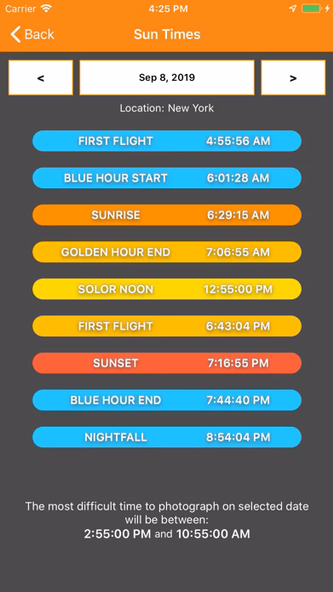 SkyCandy - Sunset Forecast App Screenshot 3 - AppWisp.com SkyCandy - Sunset Forecast App Screenshot 3 - AppWisp.com