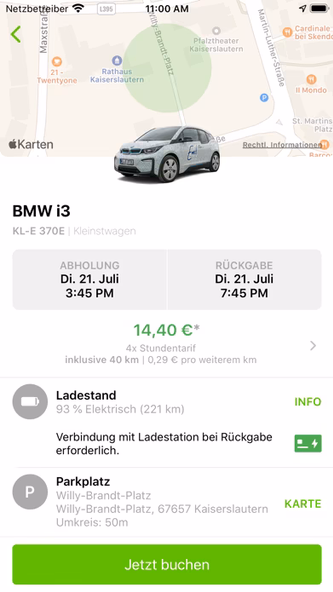 Emil eCarSharing Screenshot 2 - AppWisp.com Emil eCarSharing Screenshot 2 - AppWisp.com