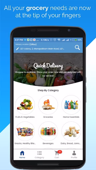 Grabcery - Grocery Delivery Ap Screenshot 1 - AppWisp.com Grabcery - Grocery Delivery Ap Screenshot 1 - AppWisp.com
