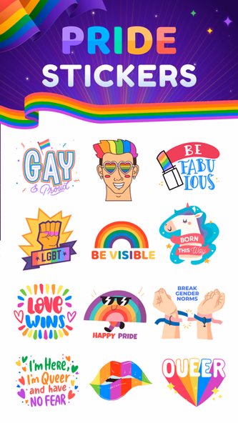 Pride: Stickers Screenshot 1 - AppWisp.com Pride: Stickers Screenshot 1 - AppWisp.com