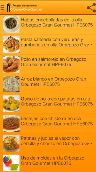 Recetas Orbegozo Gran Gourmet Screenshot 2 - AppWisp.com Recetas Orbegozo Gran Gourmet Screenshot 2 - AppWisp.com