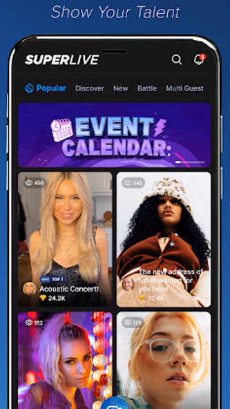 SuperLive- Live Stream & Chat Screenshot 4 - AppWisp.com SuperLive- Live Stream & Chat Screenshot 4 - AppWisp.com