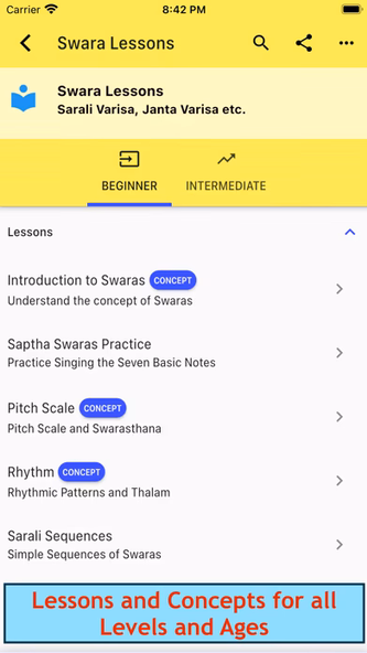 Carnatic Singer Screenshot 2 - AppWisp.com Carnatic Singer Screenshot 2 - AppWisp.com