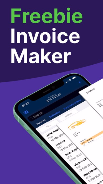 Easy Invoice Maker App Screenshot 1 - AppWisp.com Easy Invoice Maker App Screenshot 1 - AppWisp.com