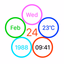 FLAT Weather Clock for iPhone - AppWisp.com