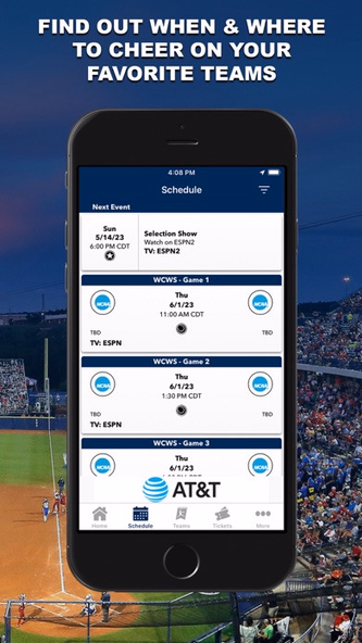 NCAA Women's CWS Screenshot 3 - AppWisp.com NCAA Women's CWS Screenshot 3 - AppWisp.com