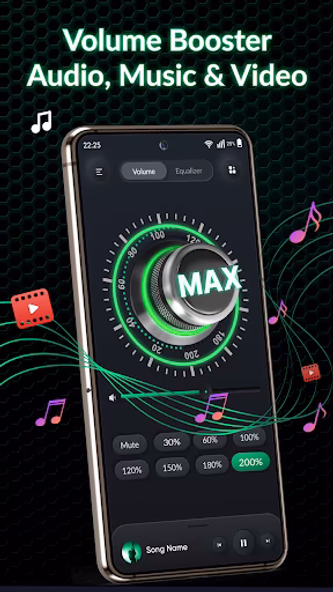 Volume Booster & Bass Booster Screenshot 1 - AppWisp.com Volume Booster & Bass Booster Screenshot 1 - AppWisp.com