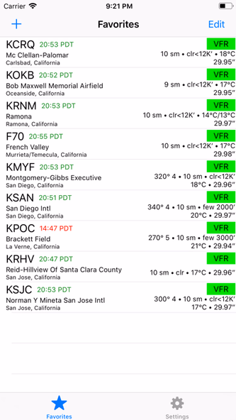 WatchMETAR Screenshot 1 - AppWisp.com WatchMETAR Screenshot 1 - AppWisp.com