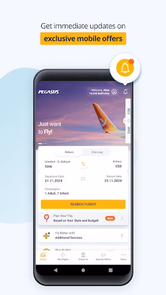 Pegasus: Cheap Flight Tickets Screenshot 2 - AppWisp.com Pegasus: Cheap Flight Tickets Screenshot 2 - AppWisp.com
