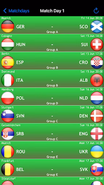 Euro Football 2024 Screenshot 2 - AppWisp.com Euro Football 2024 Screenshot 2 - AppWisp.com