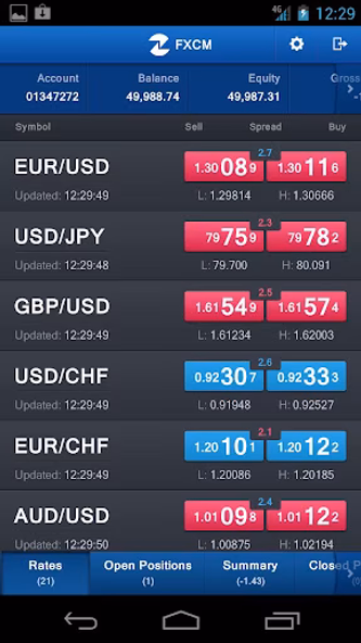 FXCM Trading Station Mobile Screenshot 2 - AppWisp.com FXCM Trading Station Mobile Screenshot 2 - AppWisp.com