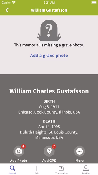 Find a Grave Screenshot 3 - AppWisp.com Find a Grave Screenshot 3 - AppWisp.com
