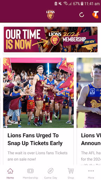 Brisbane Lions Official App Screenshot 1 - AppWisp.com Brisbane Lions Official App Screenshot 1 - AppWisp.com