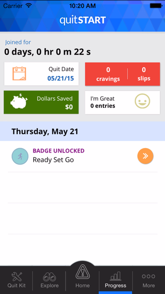 quitSTART - Quit Smoking Screenshot 4 - AppWisp.com quitSTART - Quit Smoking Screenshot 4 - AppWisp.com