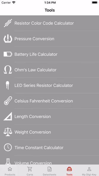 Digi-Key Electronics Screenshot 3 - AppWisp.com Digi-Key Electronics Screenshot 3 - AppWisp.com