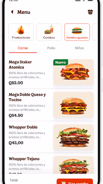 Burger King Guatemala Screenshot 2 - AppWisp.com Burger King Guatemala Screenshot 2 - AppWisp.com