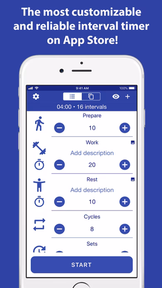 Tabata Timer: Interval Timer. Screenshot 1 - AppWisp.com Tabata Timer: Interval Timer. Screenshot 1 - AppWisp.com