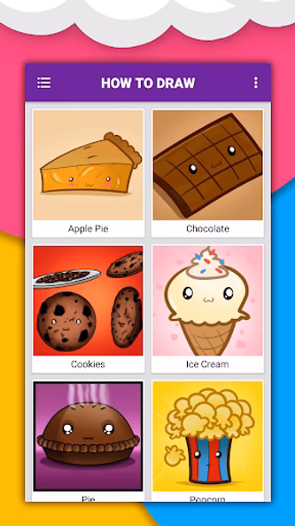 How to draw cute food by steps Screenshot 2 - AppWisp.com How to draw cute food by steps Screenshot 2 - AppWisp.com