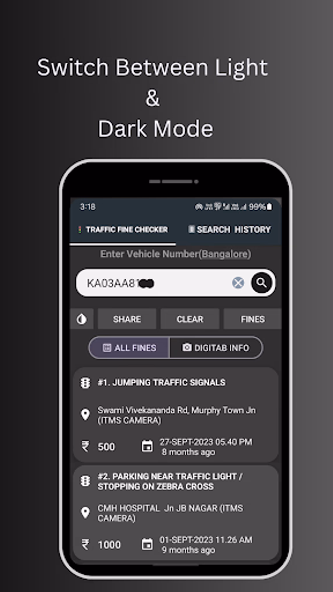 Bangalore Traffic -Check Fines Screenshot 2 - AppWisp.com