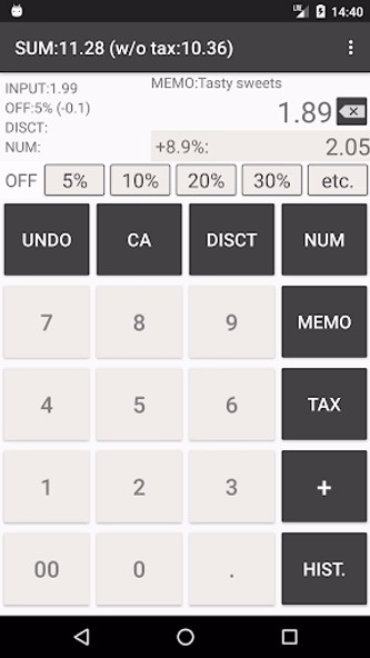 Shopping Calculator with Tax Screenshot 2 - AppWisp.com Shopping Calculator with Tax Screenshot 2 - AppWisp.com