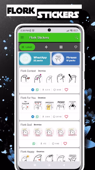 Flork Stickers for whatsapp Screenshot 1 - AppWisp.com Flork Stickers for whatsapp Screenshot 1 - AppWisp.com