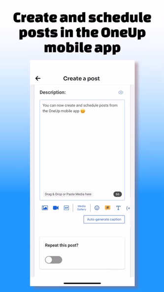 OneUp: Social Media Scheduler Screenshot 1 - AppWisp.com OneUp: Social Media Scheduler Screenshot 1 - AppWisp.com